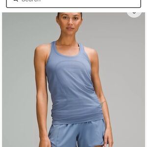 Lululemon swiftly tech race back, light purple, size 8